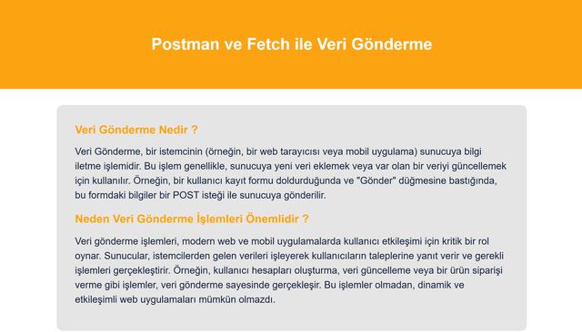 Postman sunum